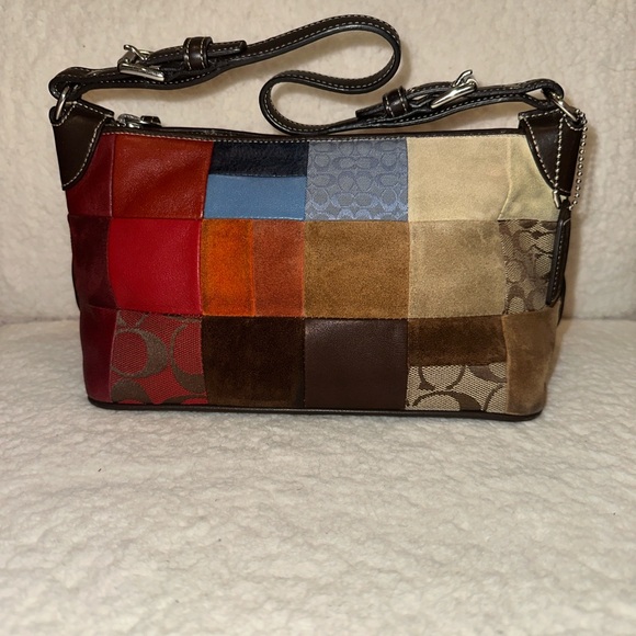 **** SOLD ****RARE Coach Multicolor Patchwork Shoulder Bag - Picture 6 of 8